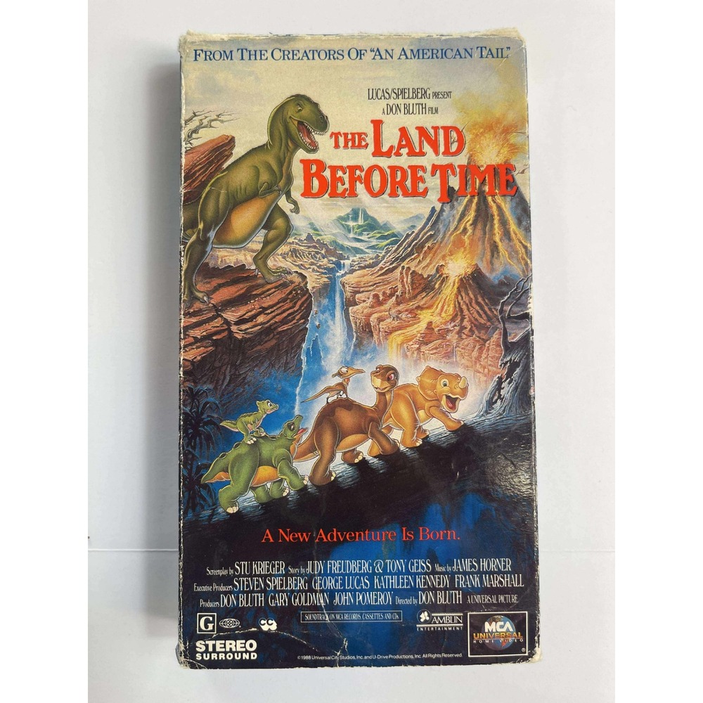 The Land Before Time VHS Tape – MCA Universal – Original Clamshell – Tested